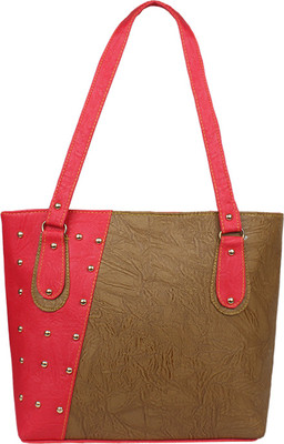 DIVYANSH COLLECTION Hand-held Bag(Pink, Brown), Brown;pink