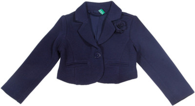 

United Colors of Benetton Full Sleeve Solid Baby Girls Jacket, 13c