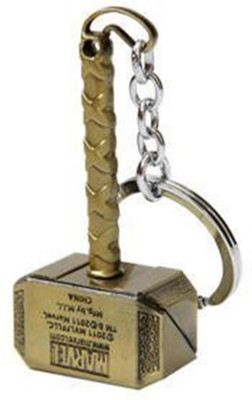 

Zyamalox Marvel Merchandise Comics Superhero Thor Metal Alloy Keychain Key Ring (Gold) Real Detailing Heavy And Pure Metal Key Chain