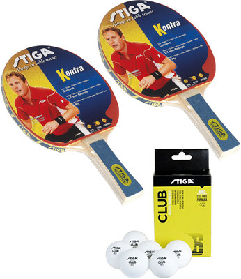 

Cosco Stiga 2 Kontra Table Tennis Bat With Club 40+ ball Table Tennis Kit