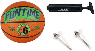 

Cosco Combo of Three, One 'Funtime' Basketball Size-6 One Pump and Two Needles- Basketball Kit