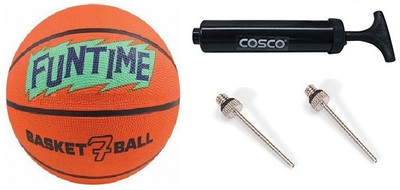 

Cosco Combo of Three, One 'Funtime' Basketball Size-7 One Pump and Two Needles- Basketball Kit