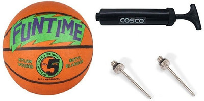 

Cosco Combo of Three, One 'Funtime' Basketball Size-5 One Pump and Two Needles- Basketball Kit