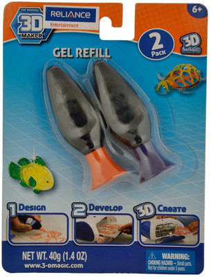 3D Refil Gel, Purple/Orange (2 Count)(Multicolor)
