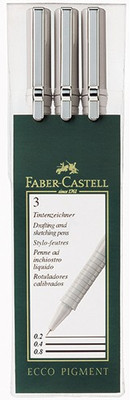 

Faber-Castell Fibre-Tip Pen Ecco Pigment 0.3/0.5/0.7(Set of 3, Black)