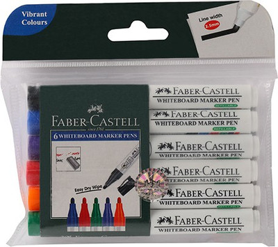 

Faber-Castell Whiteboard Marker Assorted Wallet(Set of 6, Asssorted)