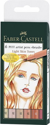 

Faber-Castell Pitt Artist Pen Color Pens (Skin Tone)(Set of 6, Asssorted)