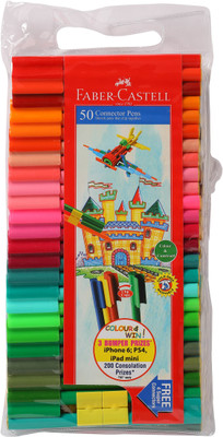 Faber-Castell Connector Pens(Set of 50, Asssorted) 1