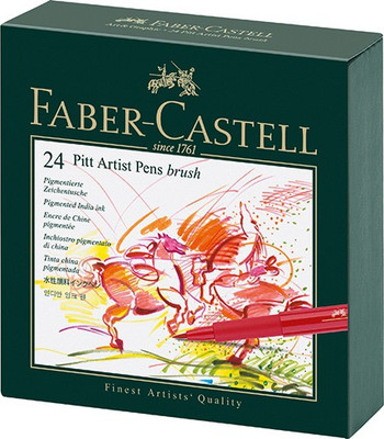 

Faber-Castell Pitt Artist Pen B(Brush) Studio Box(Set of 24, Asssorted)