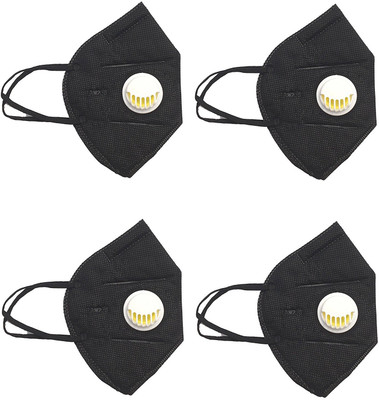 

Out Of Box PM2.5-4 Anti Dust Smoke Sun Protection PM 2.5 Cotton Anti Flu with Exhalation Valve Healthy Air Filter Mouth Mask (4Pcs) Mask and Respirator