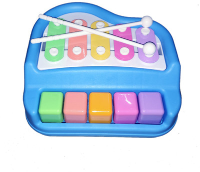 

Techhark Xylophone + Piano Musical Toy with 2 Mallets for Children Kids Toddlers(Multicolor)