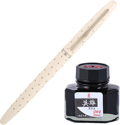 

Giftvenue Luoshi 220 White Polka Print Ink Pen Gift Set(Pack of 2)