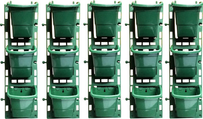 

SHOPTICO Plant Pot Plant Container Set(Pack of 5, Plastic)