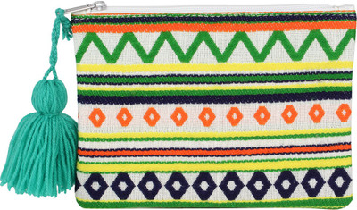 

Tash Creations Women's Pouch(Green, Yellow)
