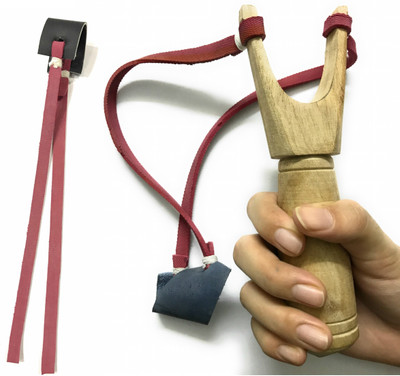 

HAAPPYBOX Slingshot, Gulel, Hand Crafted, Sturdy Wood, With Spare Rubber set(Brown)