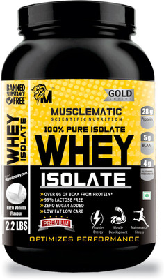 

Musclematic 100% Pure Isolate Whey Protein(1 kg, Vanilla)
