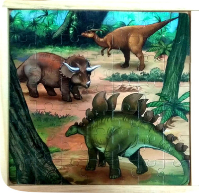 

Akrobo 3 Wooden Jigsaw Puzzles (49Pcs Per Puzzle)(147 Pieces)