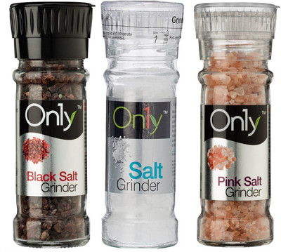 

On1y Black Salt Grinder 100g + Salt Grinder 100g + Pink Salt Grinder 100 g (Combo Pack Each 1) Black Salt(300 g, Pack of 3)