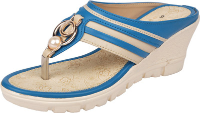 

With The Fashion Women Blue Wedges