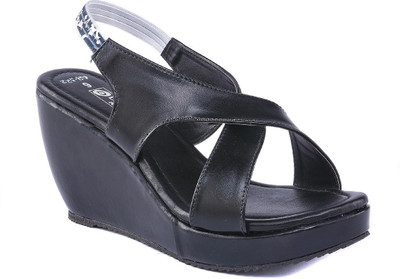 Dolphin Miles Women Black Wedges