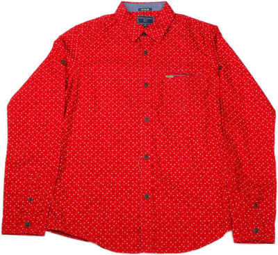 Indian Terrain Boys Printed Casual Red Shirt
