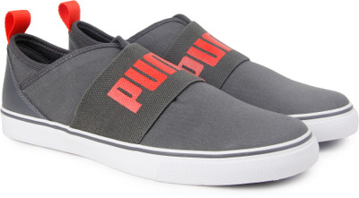 

Puma Milano Slip on Sneakers For Men(Grey, Dark shadow-cherry tomato-puma white