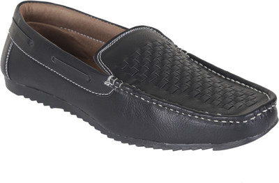 

Quarks Woven look Loafers For Men(Black