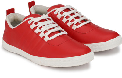 

LeatherKraft Canvas Shoes For Men(Red