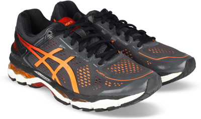 

Asics GEL-KAYANO 22 RUNNING For Men(Black, Grey, Drk gry/hot org/