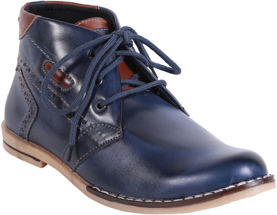 

Quarks Ankle Length Lifestyle Boots For Men(Blue
