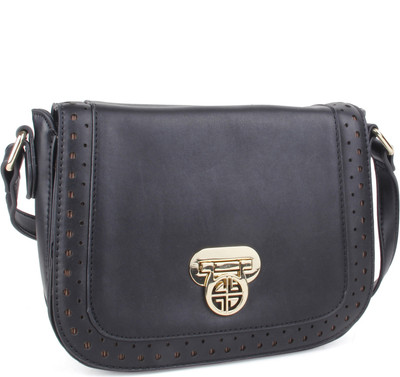 

Carlton London Women Casual Black Leatherette Sling Bag