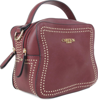 

Carlton London Women Casual Maroon Leatherette Sling Bag