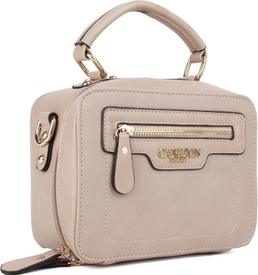 

Carlton London Women Casual Beige Leatherette Sling Bag