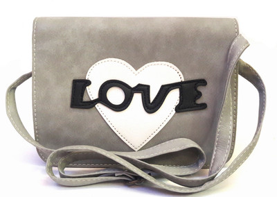 

CrazyHut Girls Casual Grey PU Sling Bag