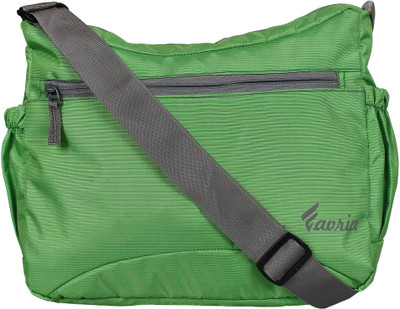 

Favria Men & Women Casual Green, Grey Polyester Sling Bag