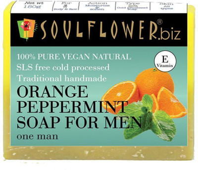 

Soulflower Orange peppermint soap for men(150 g)