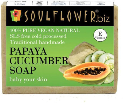 

Soulflower Papaya Cucumber soap(150 g)