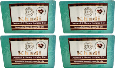 

Parvati Gramodyog Khadi Oatmeal Soap 125 gm (Pack of 4)(125 g, Pack of 4)