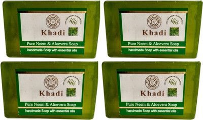

Parvati Gramodyog Khadi Neem Alovera Soap 125 gm (Pack of 4)(125 g, Pack of 4)