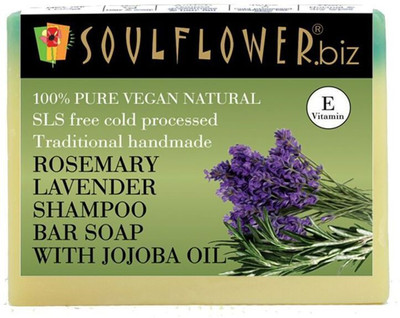

Soulflower Rosemary Lavender Shampoo Bar soap with Jojoba oil(150 g)