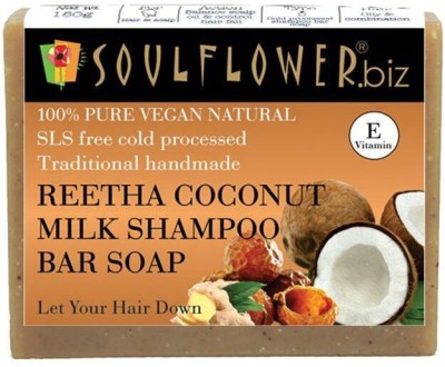 

Soulflower Reetha, Coconut Milk Shampoo Bar Soap(150 g)