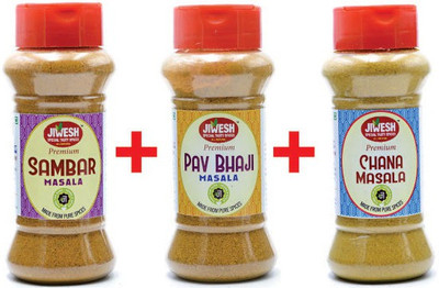 

Jiwesh SPICES SPECIAL COMBO PACK 300 GRAMS, (SAMBAR MASALA 100 GRAMS, PAV BHAJI MASALA 100 GRAMS, CHANA MASALA 100 GRAMS)(300 g)