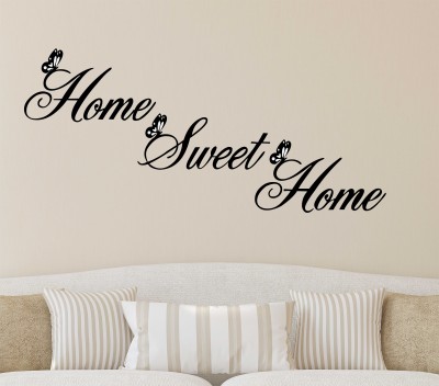 HAPPYSTICKY 130 cm Home Sweet Home Removable Sticker(Pack of 1)