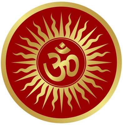 Asmi Collections 60 cm Beautiful Golden Om Removable Sticker(Pack of 1)