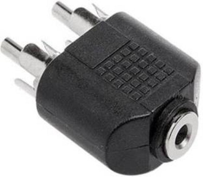 

TECHON TV-out Cable 2 RCA Male to 3.5 mm Aux Stereo Female Jack Connector Convered AV Video Y Splitter Cable Adaptor(Black, For Home Theater)
