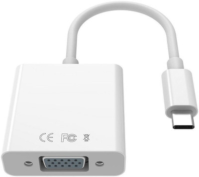 

LipiWorld TV-out Cable Type C To VGA USB 3.1 Type C Male To VGA Female 1080P Adapter Cable For Apple Macbook 12 Chrombook Pixel(White, For TV)