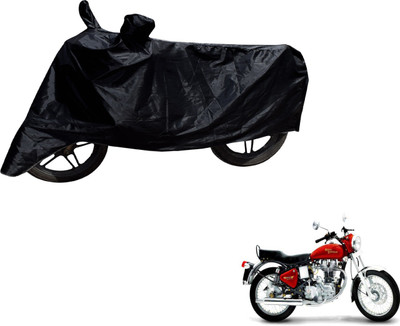 MOCKHE Two Wheeler Cover for Royal Enfield(Electra Delux, Black)
