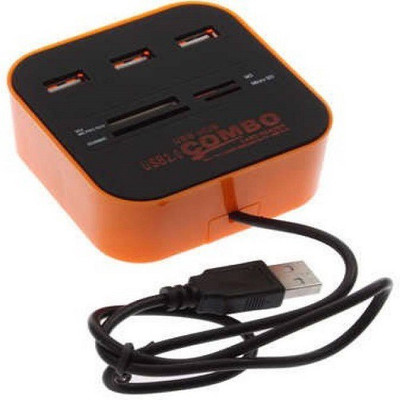 techdeal 3 Port combo USB Orange hub USB Hub(Orange)