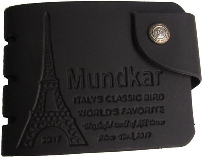 

Mundkar Boys Black Artificial Leather Wallet(5 Card Slots)