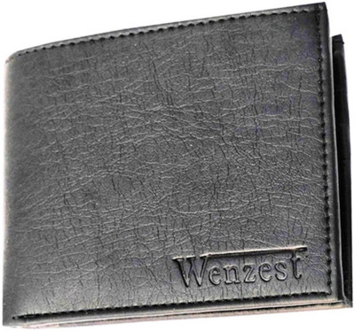 

Wenzest Men Black Artificial Leather Wallet(10 Card Slots)